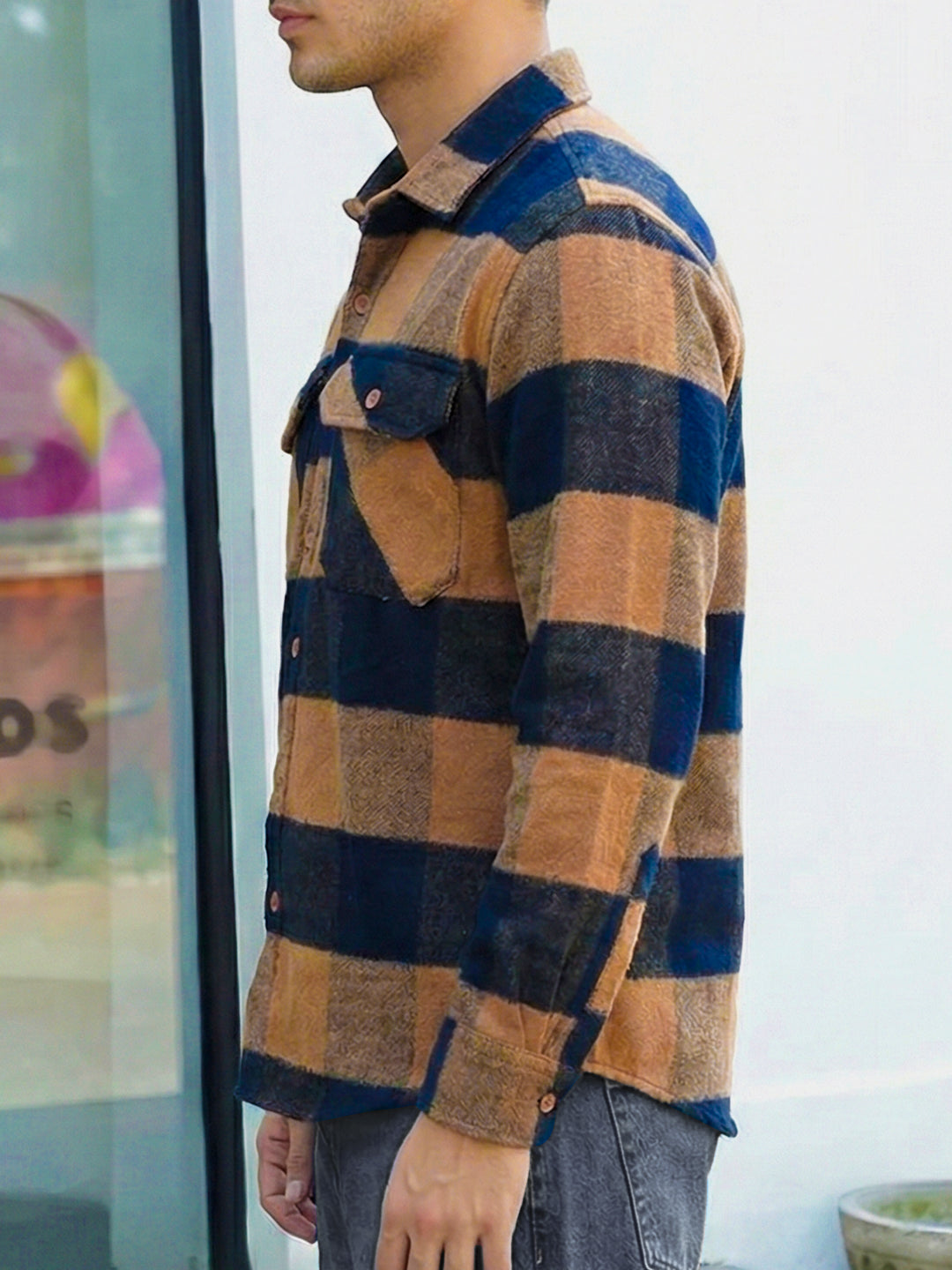 Frame Theory Rust Check Full Sleeve Shirt