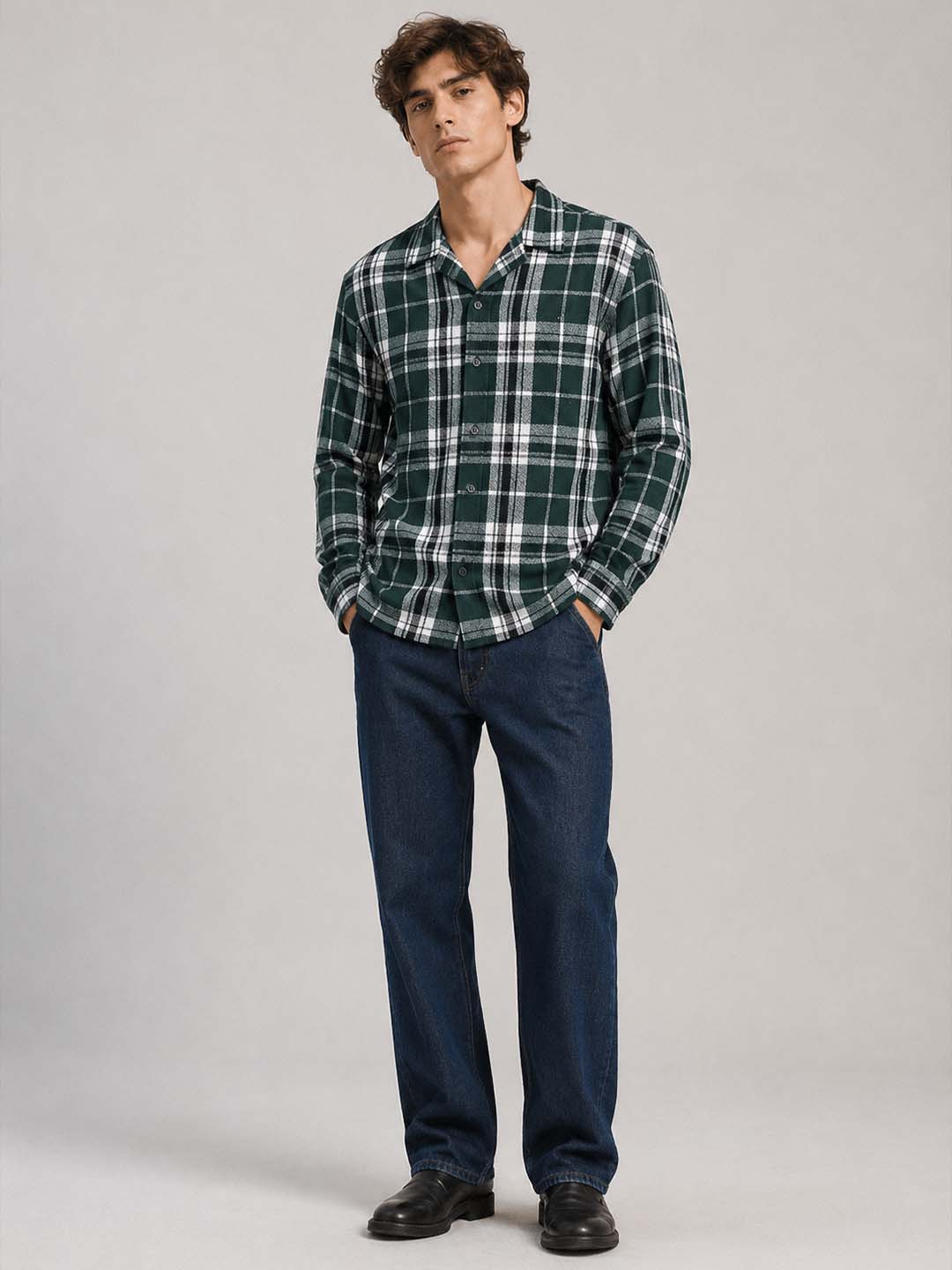 Bloom State Green Check Shirt