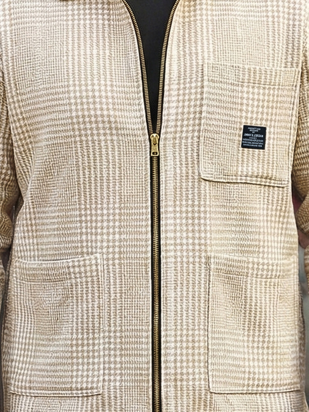 Core Atelier Beige Ribbed Shacket