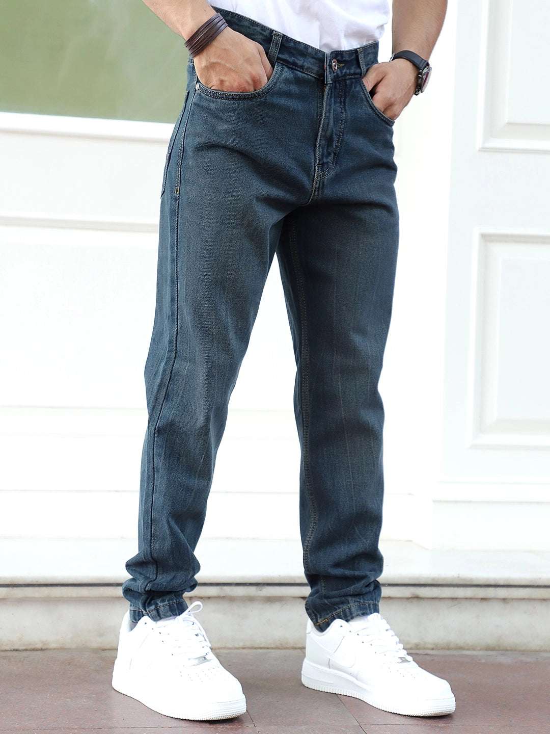 Moltrix Spruce Blue Denim Straight Fit Jeans