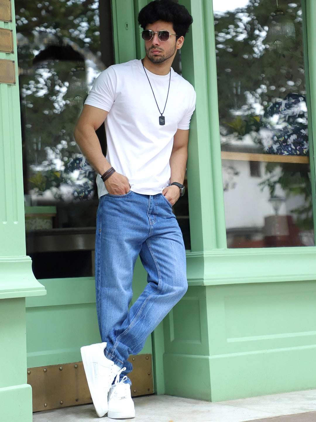 Moltrix Blue Denim Straight Fit Jeans