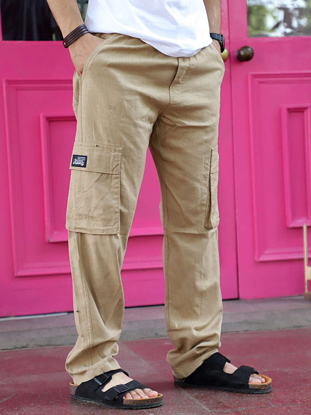 Desert Beige Linen Cargo