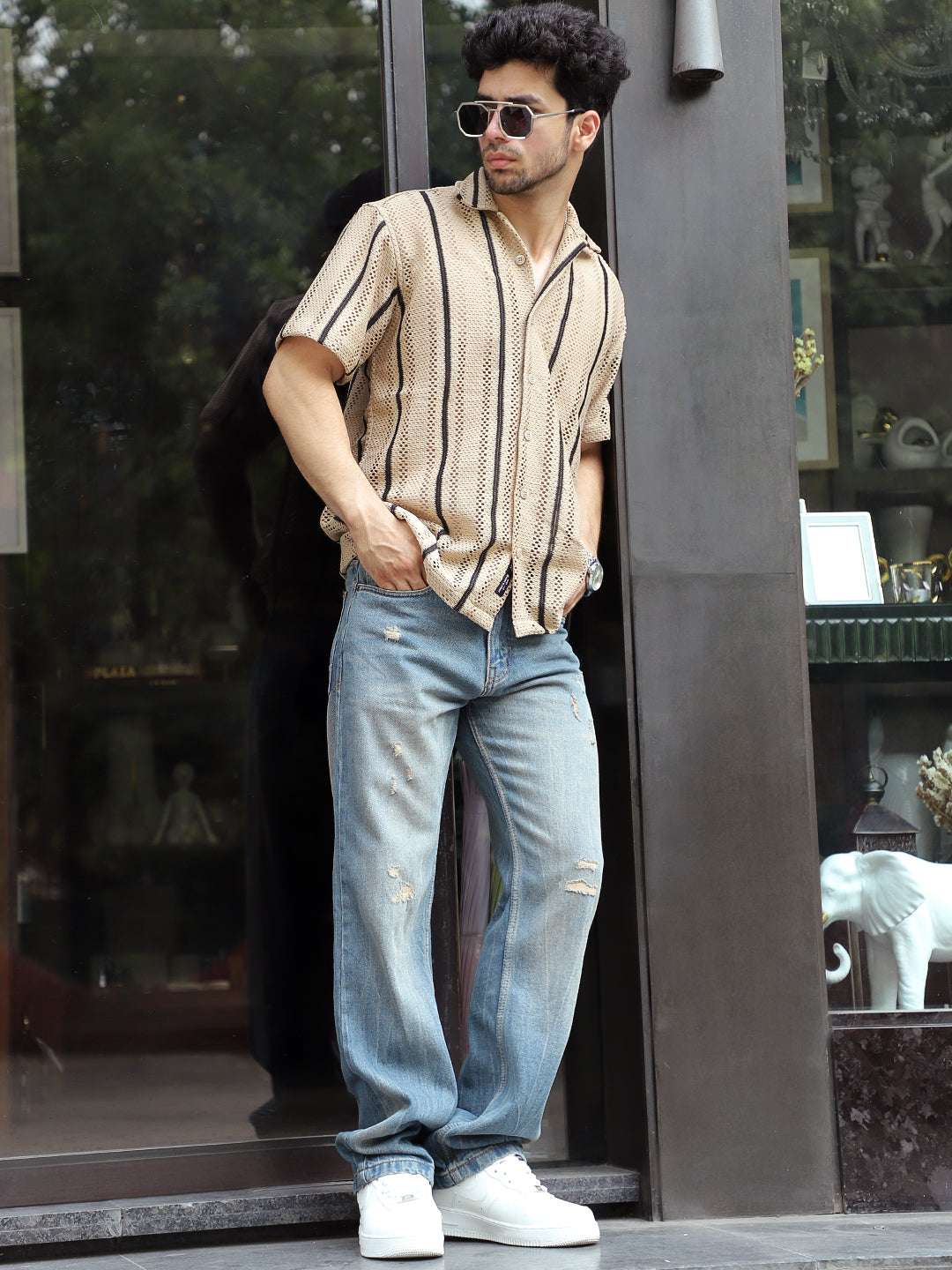 Bravik Tint Blue Denim Straight Fit Jeans