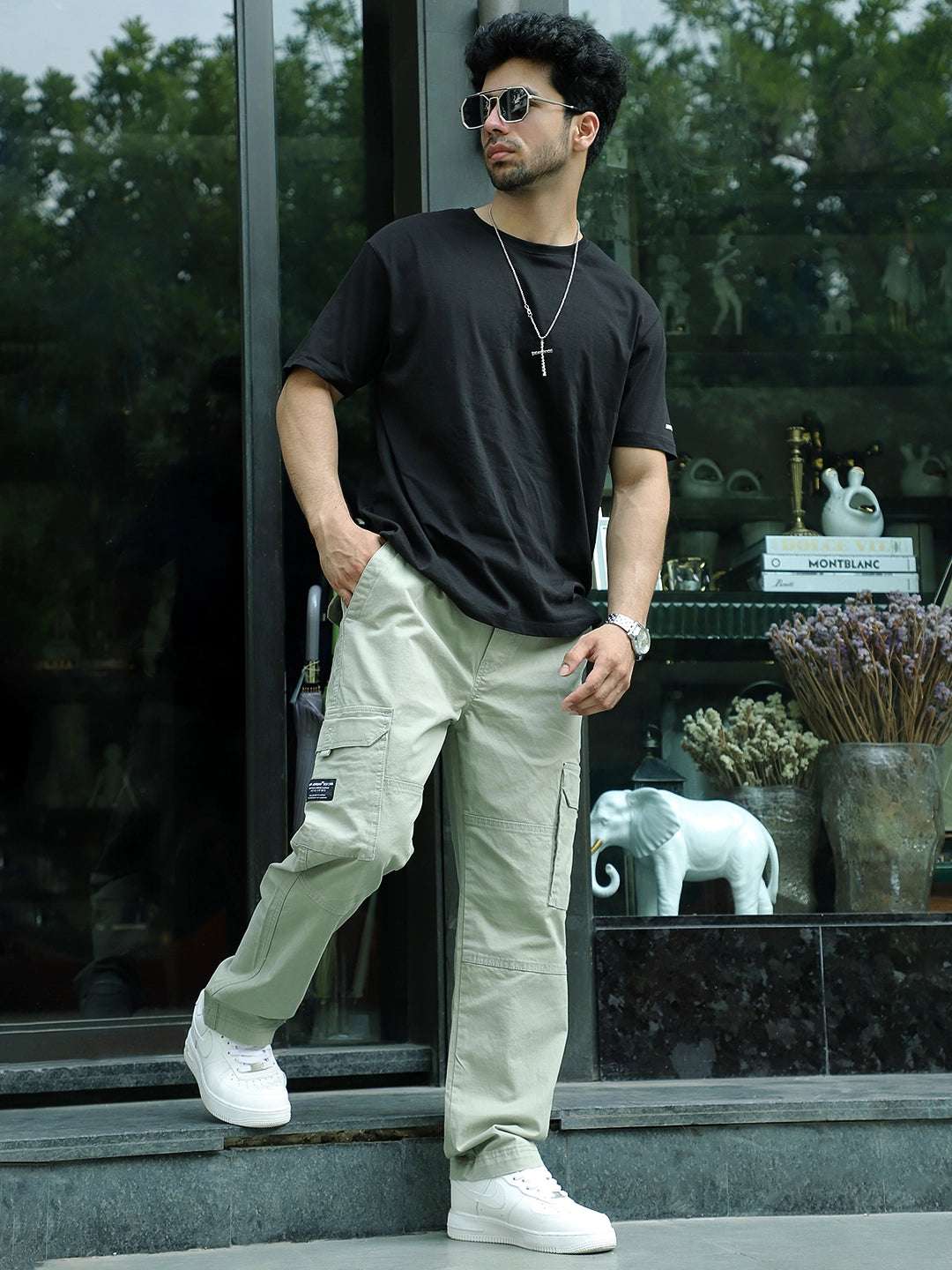 Bull Wears Pista Green Cotton Cargo