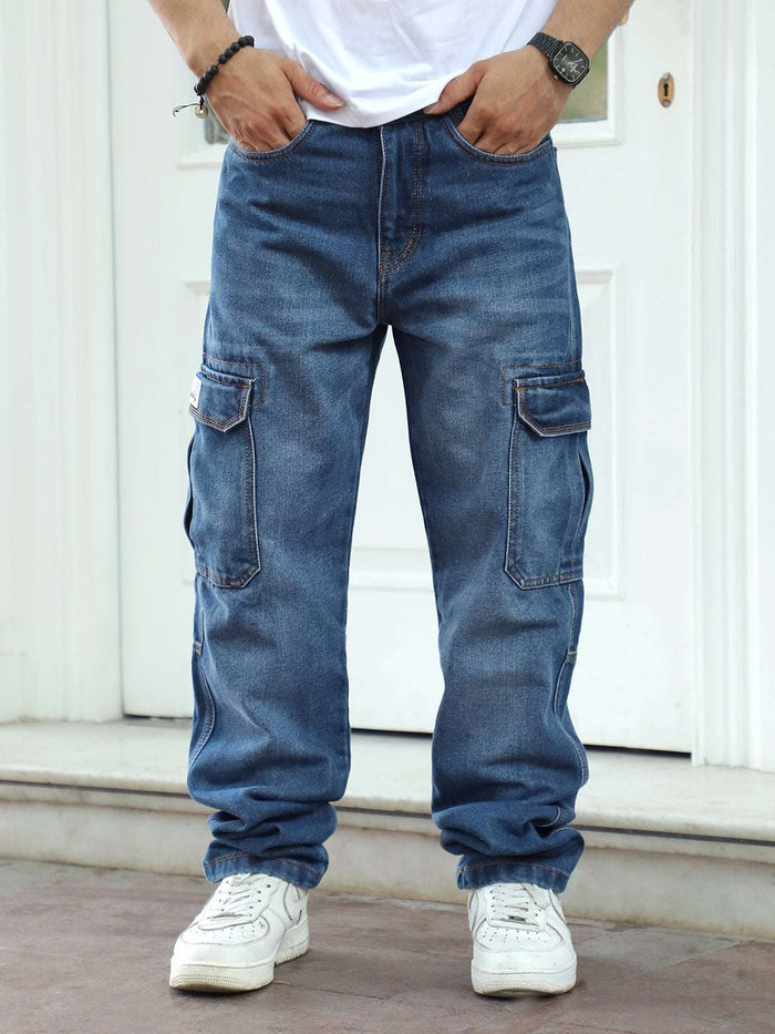 Combined Denim Cargo Pants main image 1