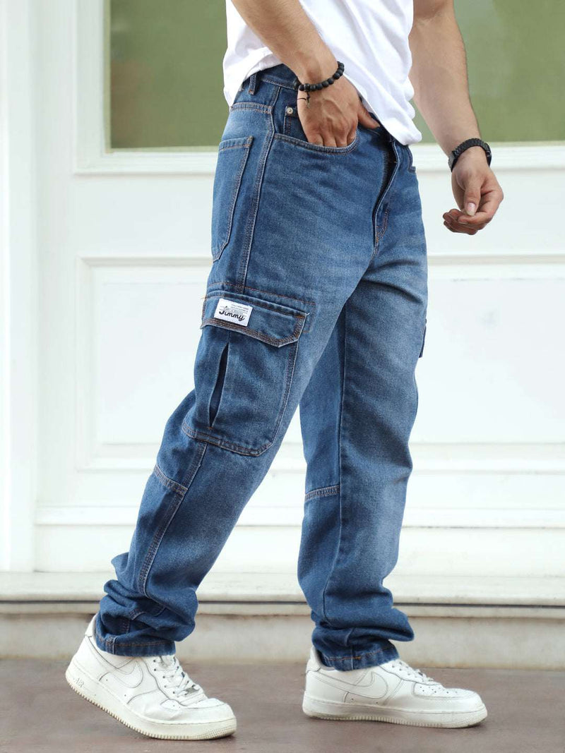 Men's Denim Cargo Pants – Rugged & Stylish | Jimmy Luxury