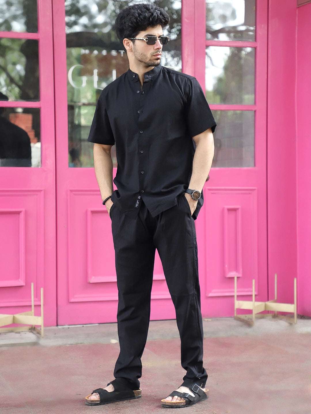 Boulevard Black Cotton Co-Ord Set