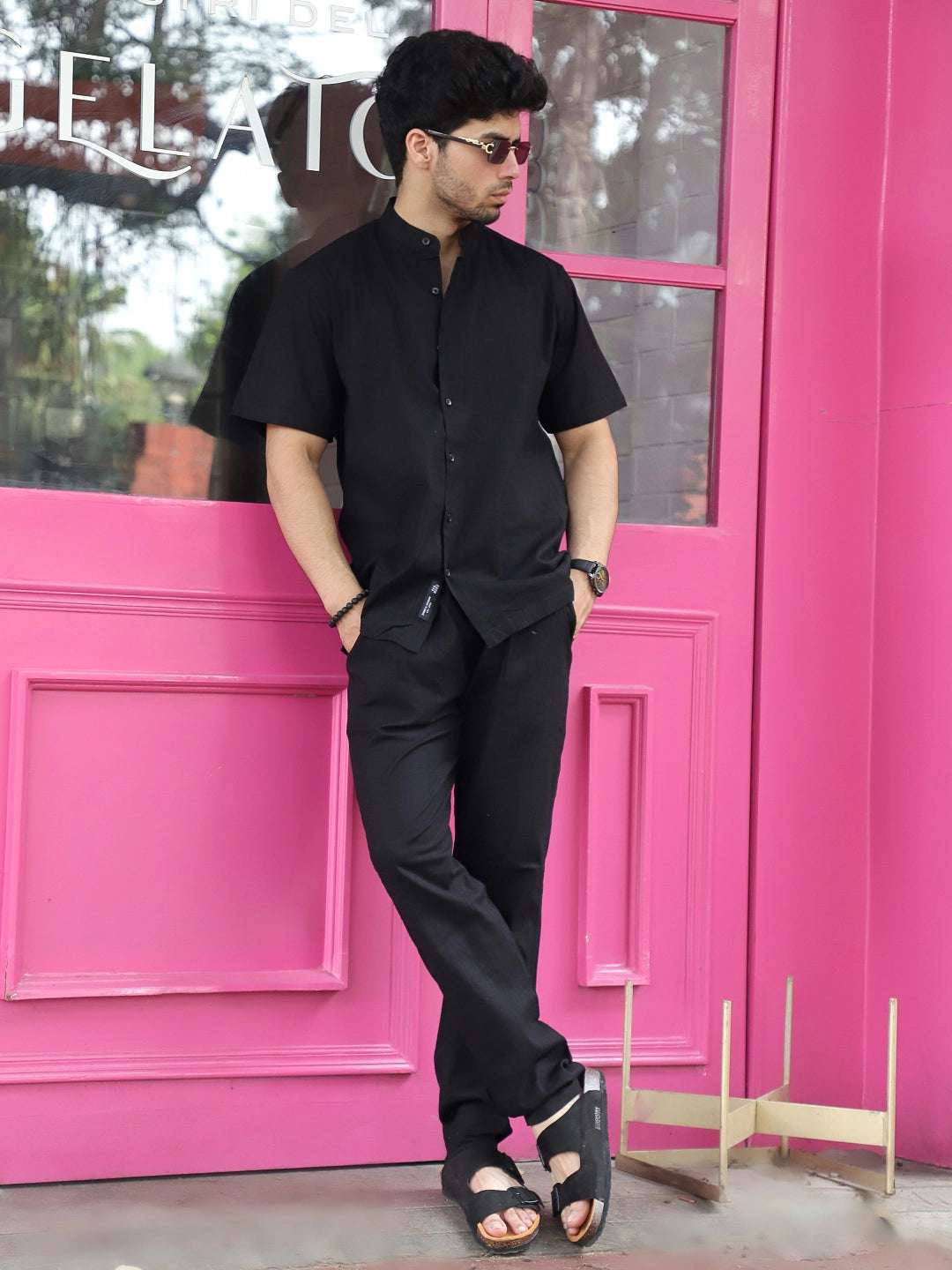 Boulevard Black Cotton Co-Ord Set