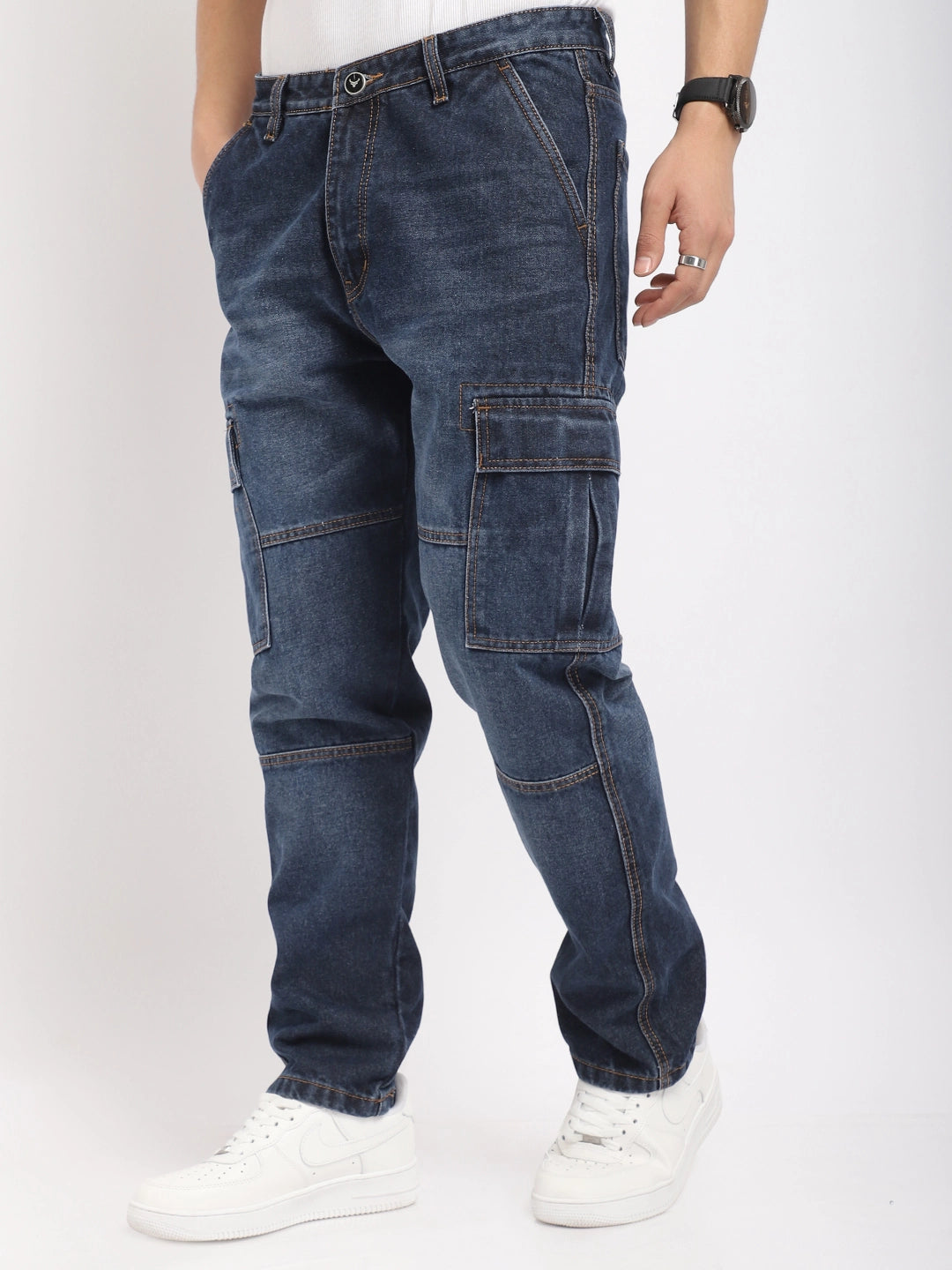 Twilight Fade Dark Blue Denim Cargo