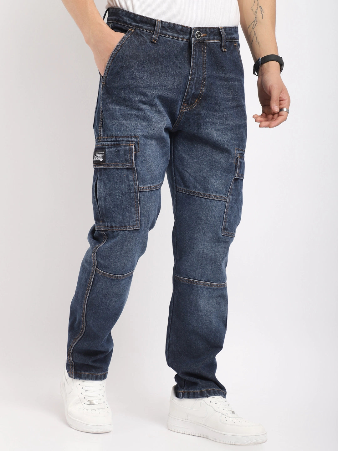 Twilight Fade Dark Blue Denim Cargo