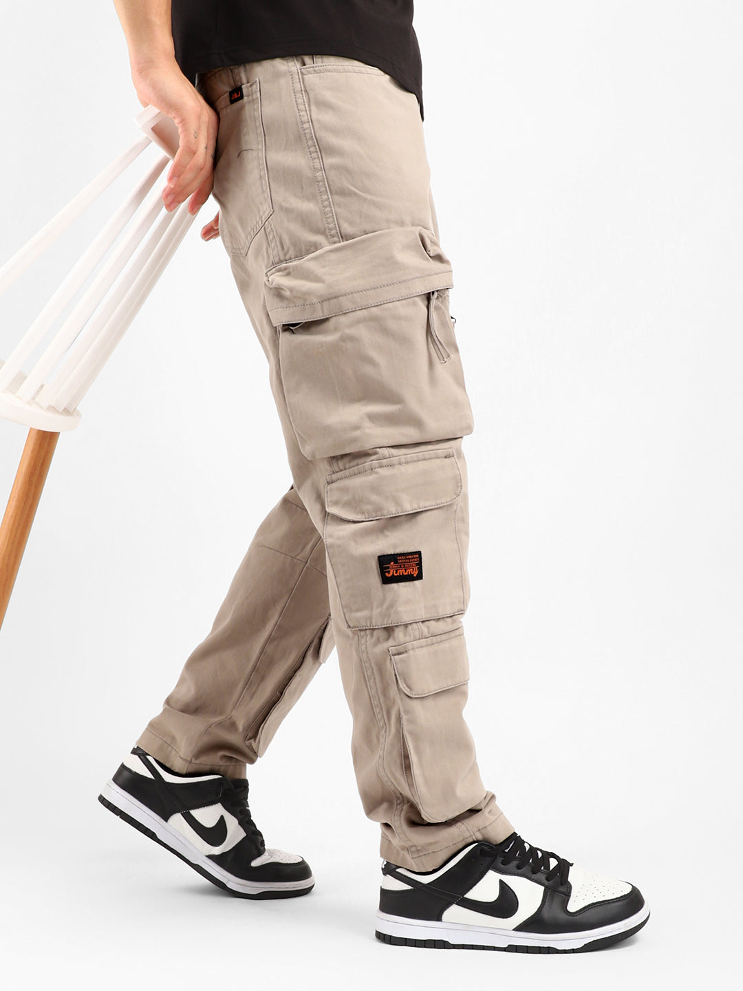 Kyubic Light Grey Cargo Pants