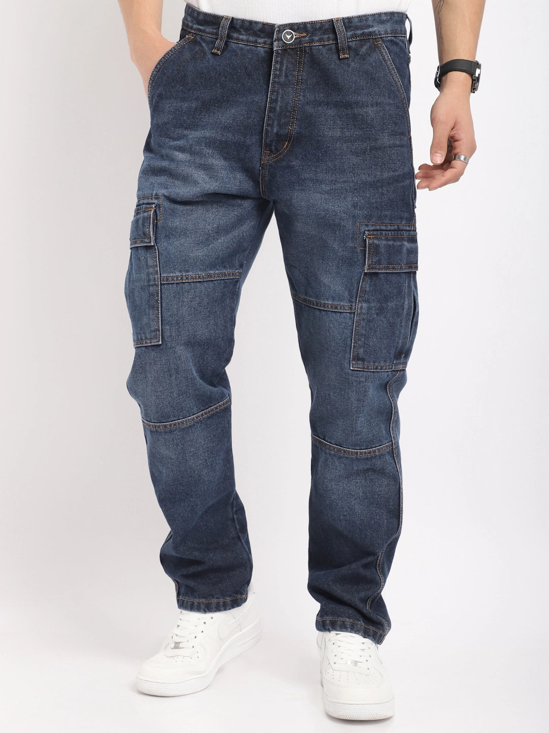 Twilight Fade Dark Blue Denim Cargo