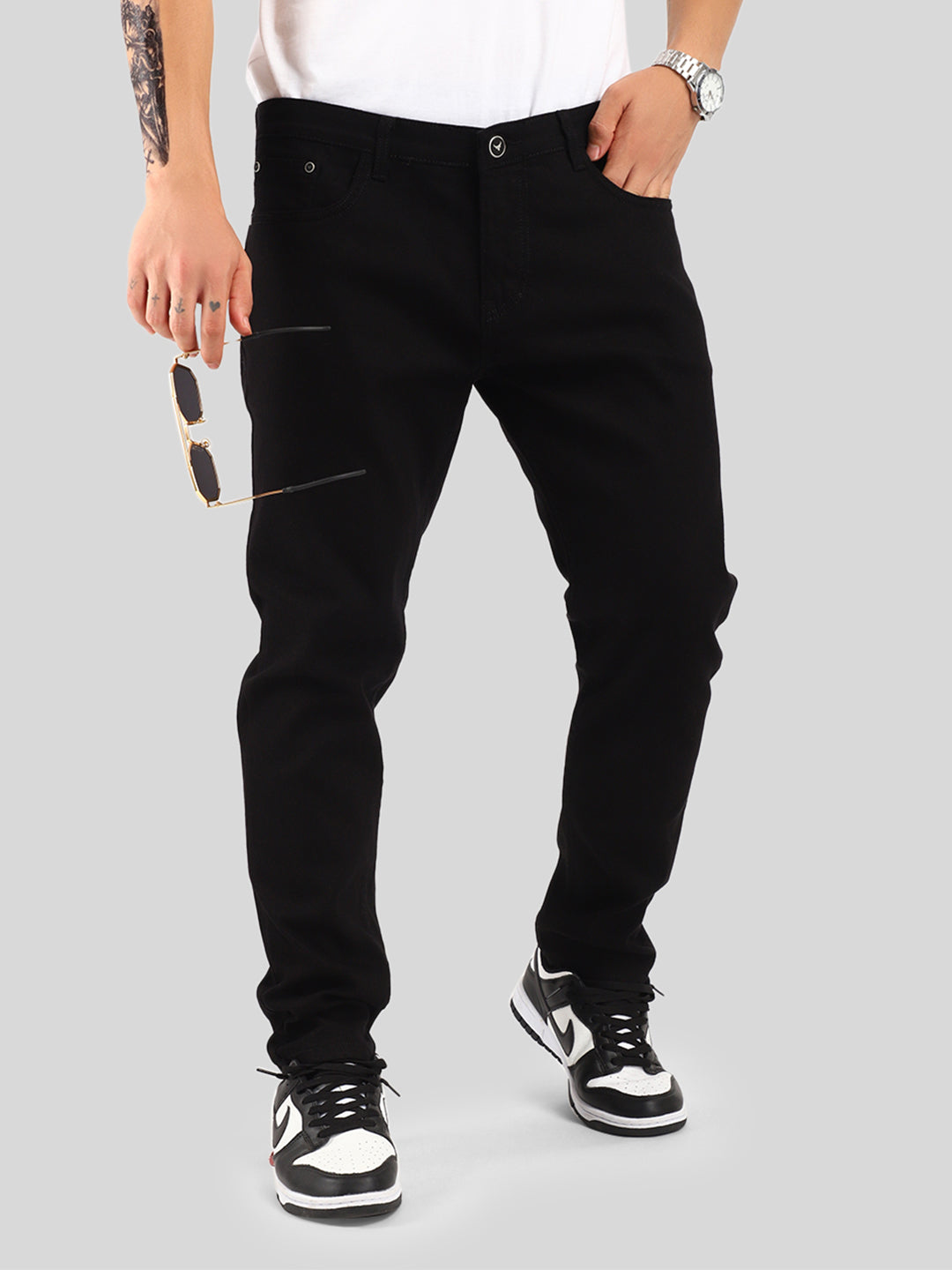 Crime Black Ankle Fit jeans