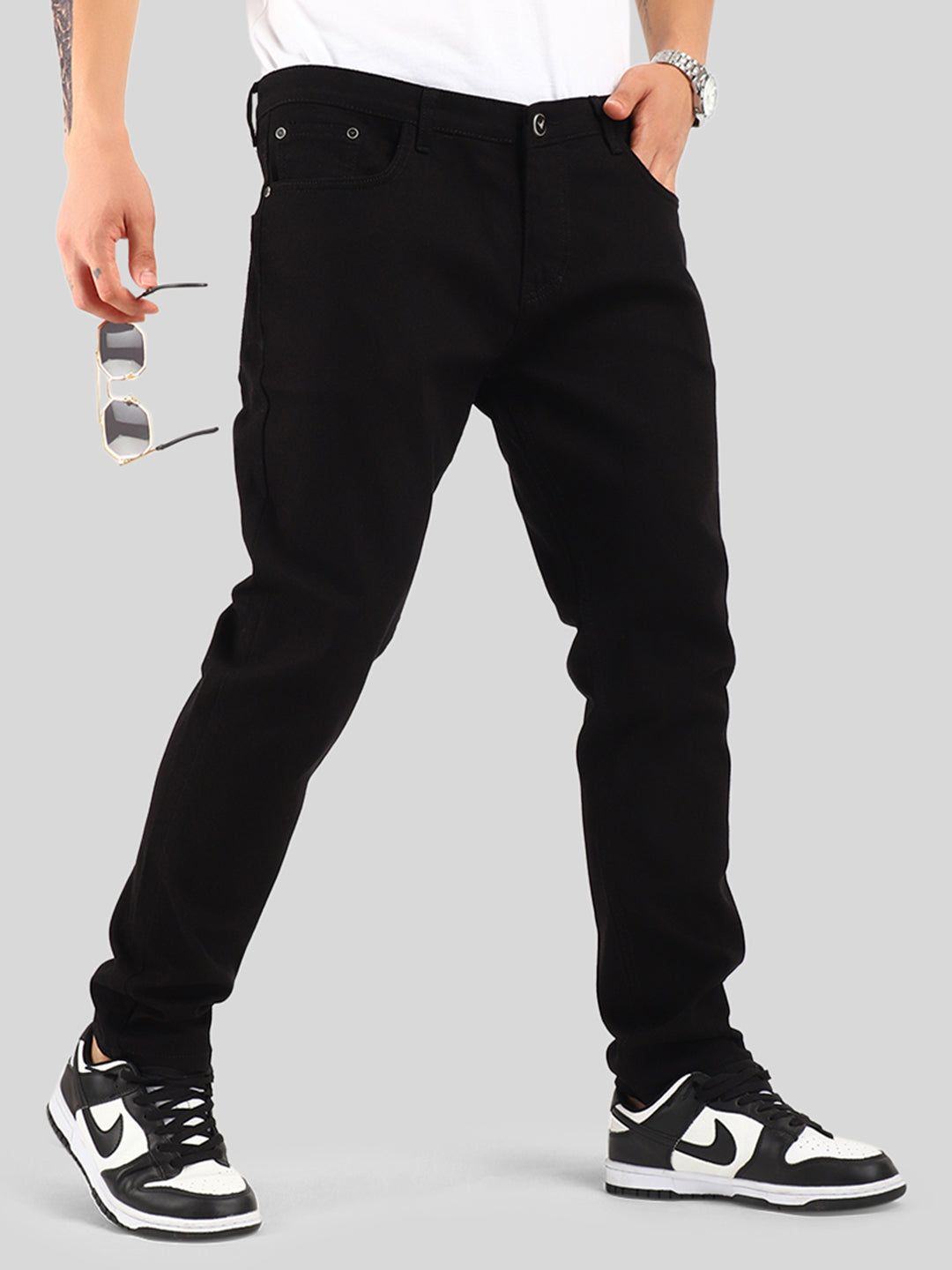 Crime Black Ankle Fit jeans