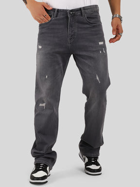 Bloom Grey Straight Fit Jeans