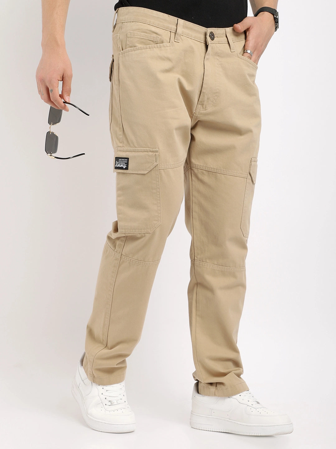 Harlow Hues Beige Cotton Cargo