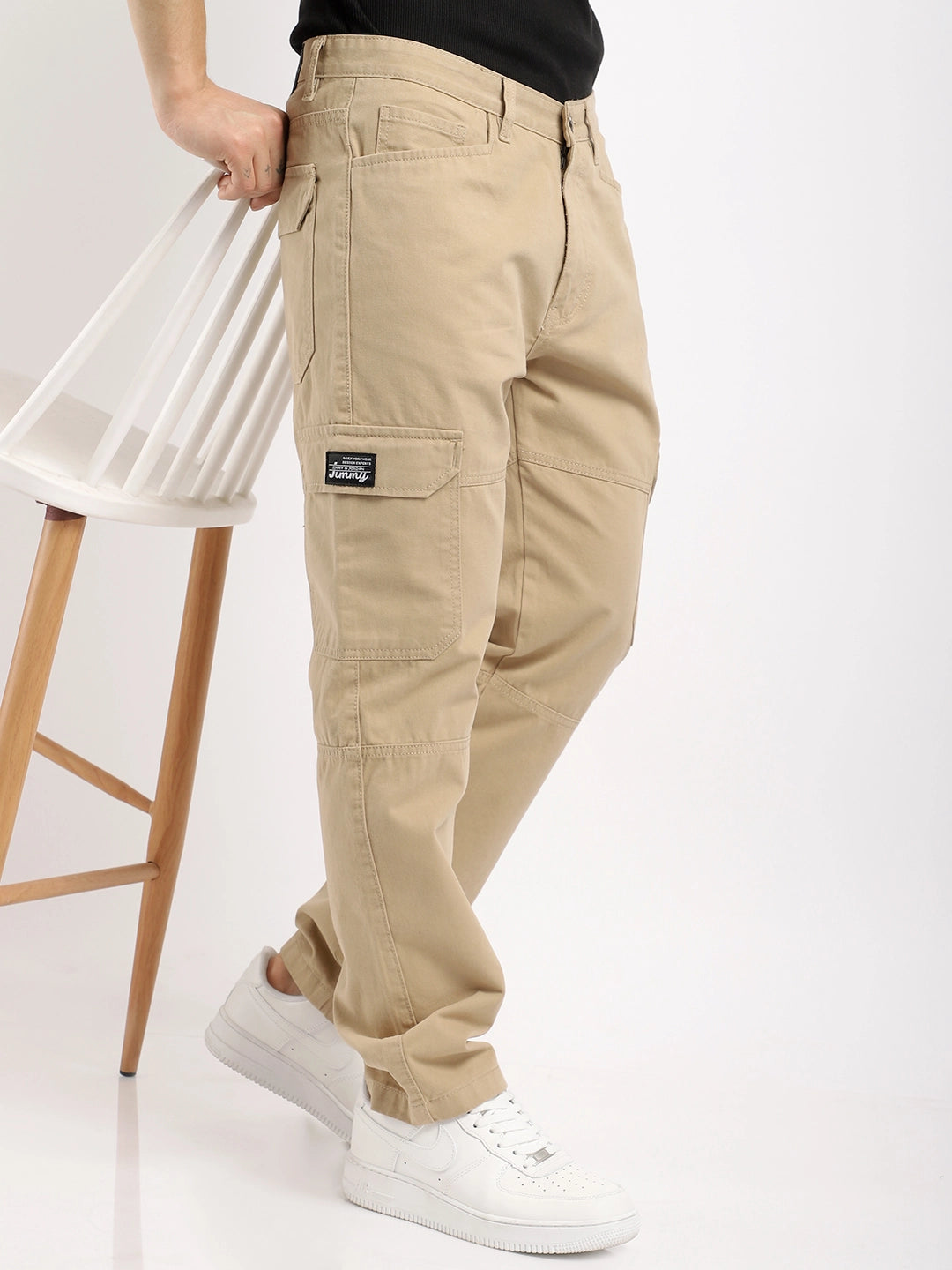 Harlow Hues Beige Cotton Cargo