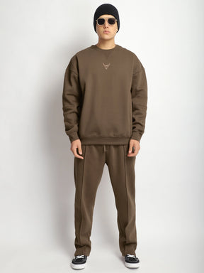 Urban Vanguard Brown Fleece Track Suit Pro