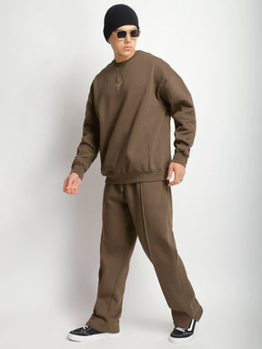 Urban Vanguard Brown Fleece Track Suit Pro