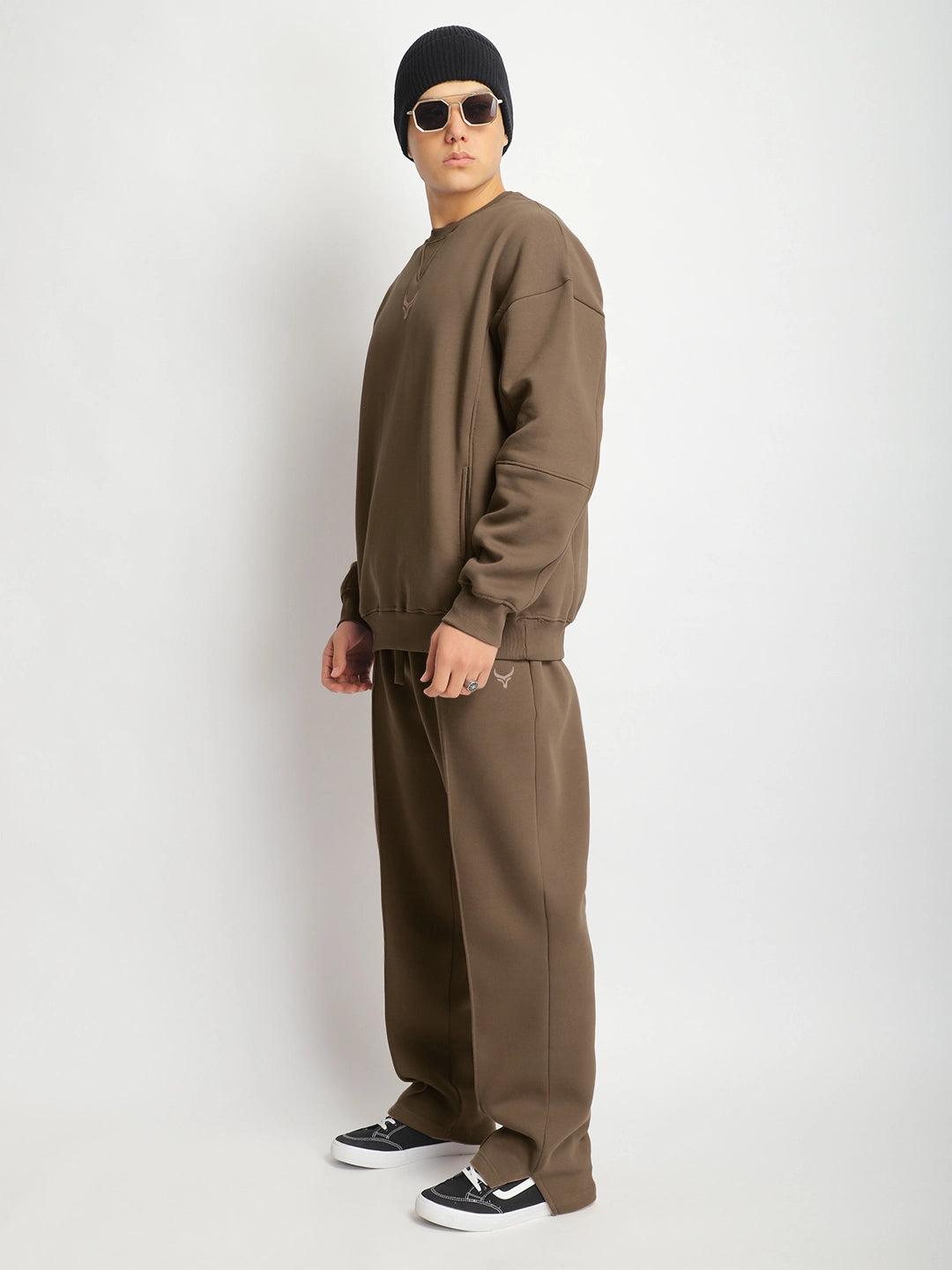 Urban Vanguard Brown Fleece Track Suit Pro