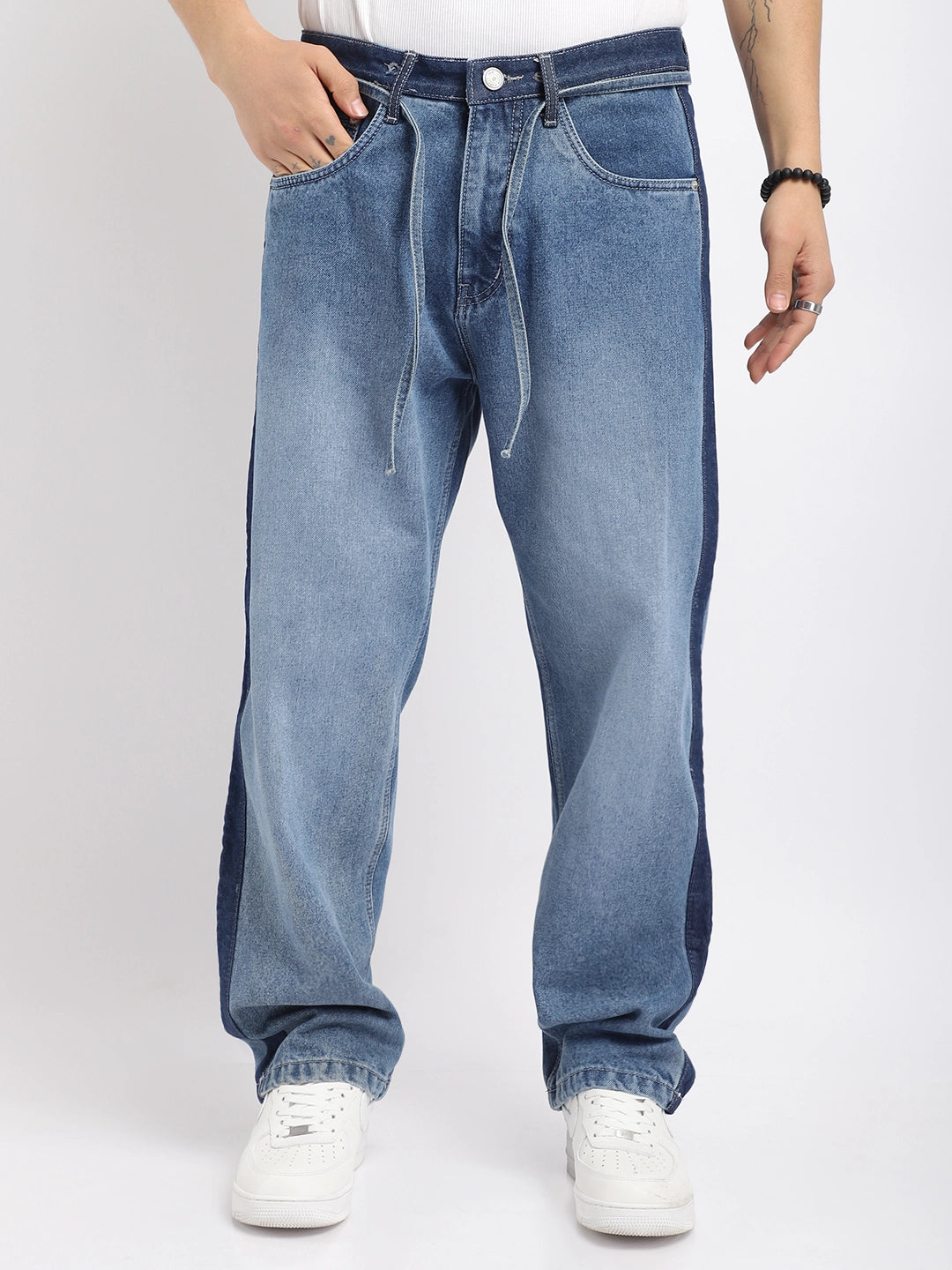 Raw Flex Blue Belt Denim Jeans