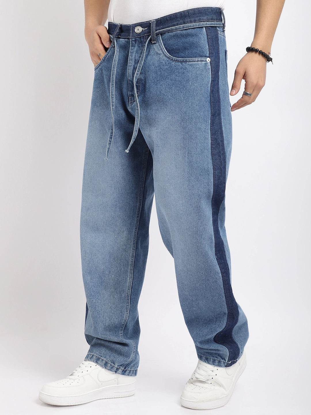 Raw Flex Blue Belt Denim Jeans