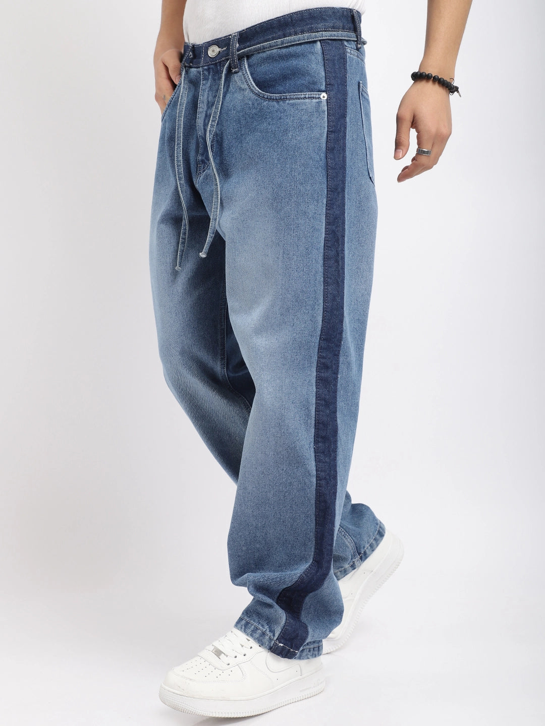 Raw Flex Blue Belt Denim Jeans