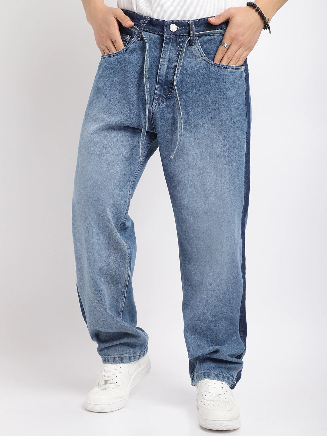 Raw Flex Blue Belt Denim Jeans