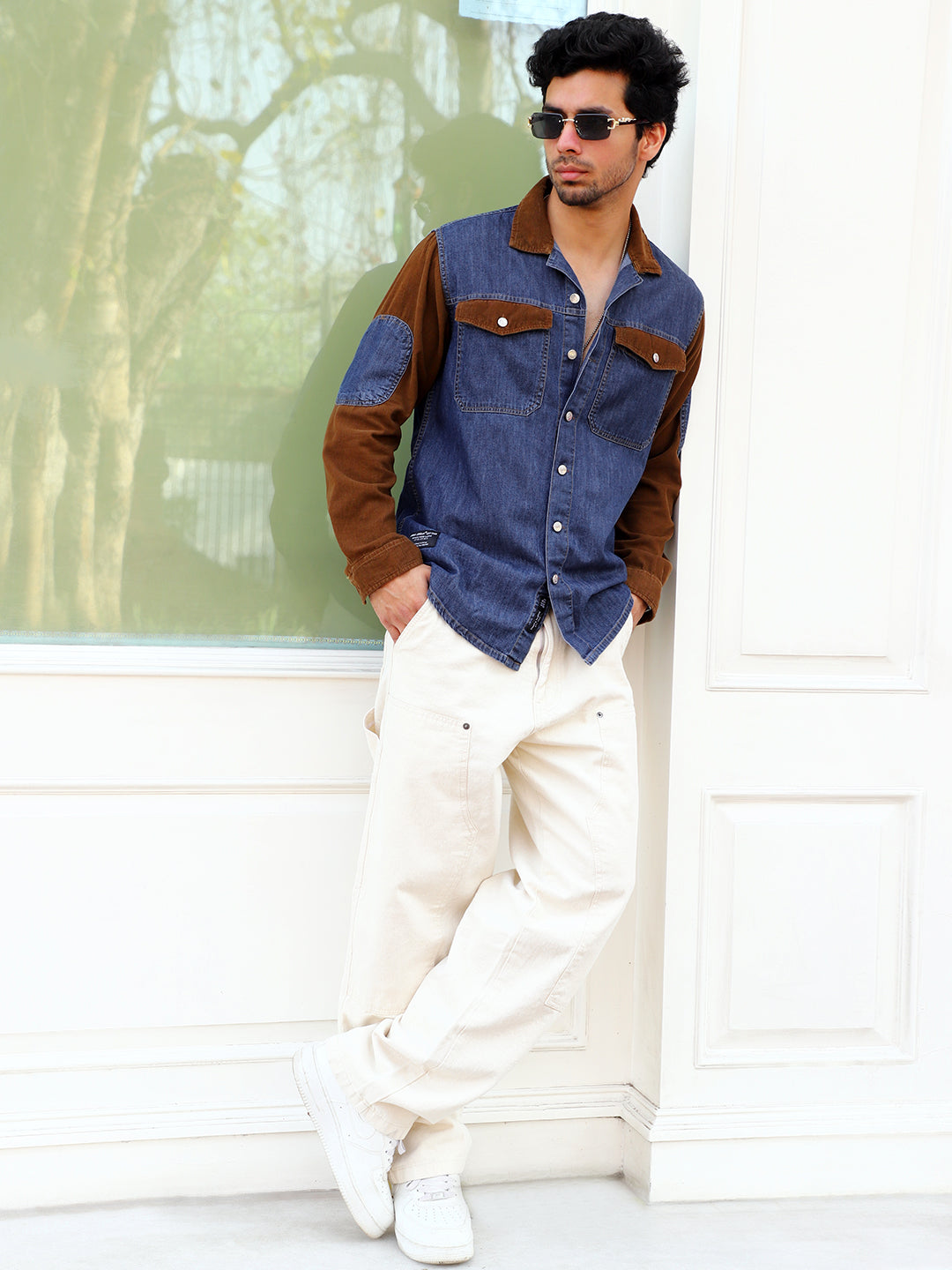 Luxe Fit Trypan Blue Washed Denim Shirt