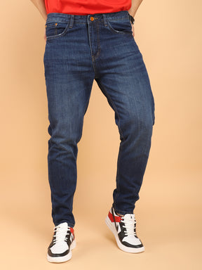 Medium Blue Carrot Fit Denim Jeans