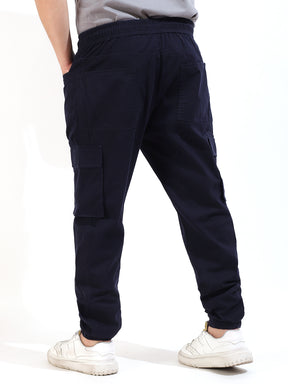 Navy Cotton Fabric Cargo