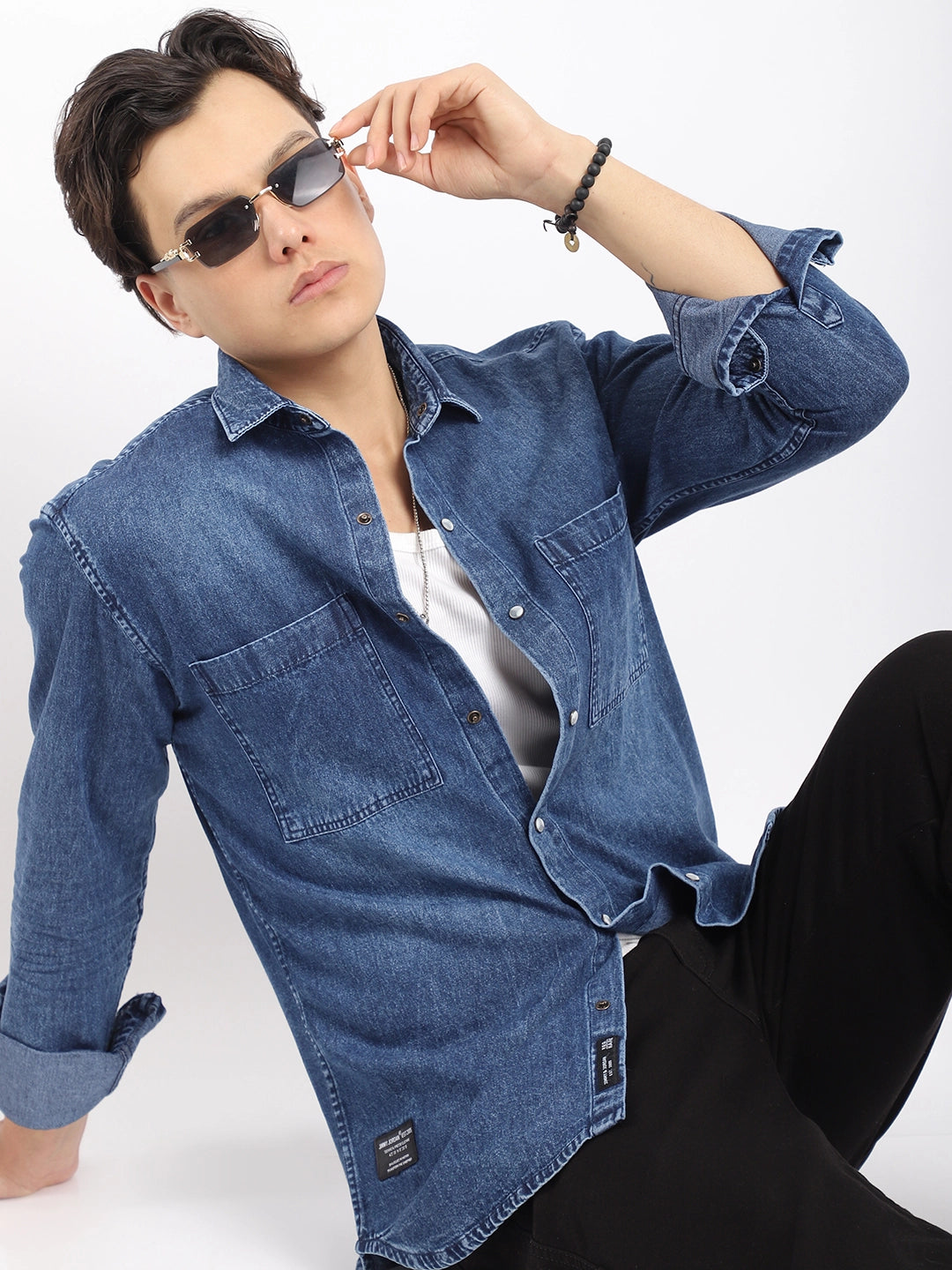 Fusion Boom Blue Denim Shirt