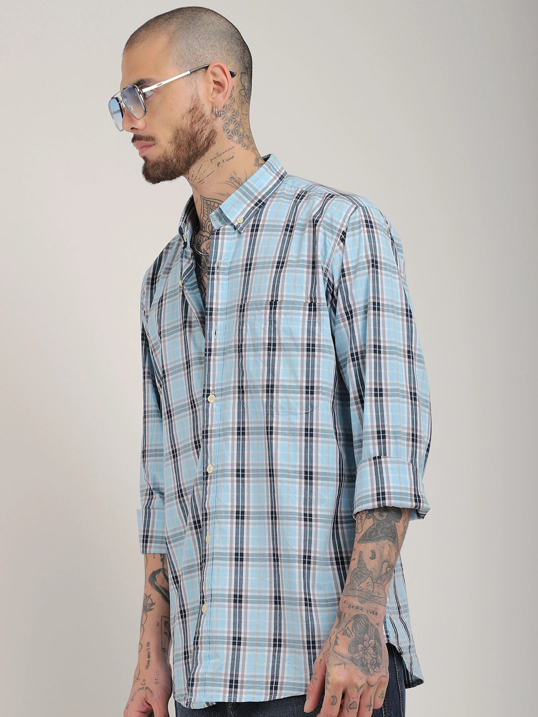 Charles Twill Sky Blue Full Sleeve Shirt