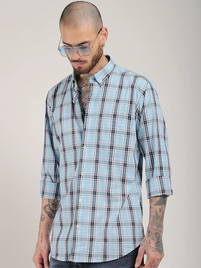 Charles Twill Sky Blue Full Sleeve Shirt