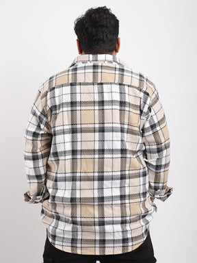 Royal Shade Off White Fon Marco Check  Full Sleeve Shirt