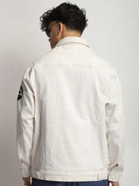 White Denim Jacket Men