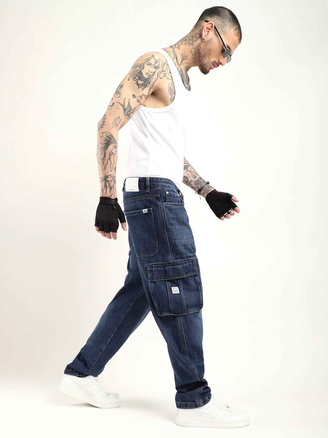 Driftwood Blue Denim Cargo