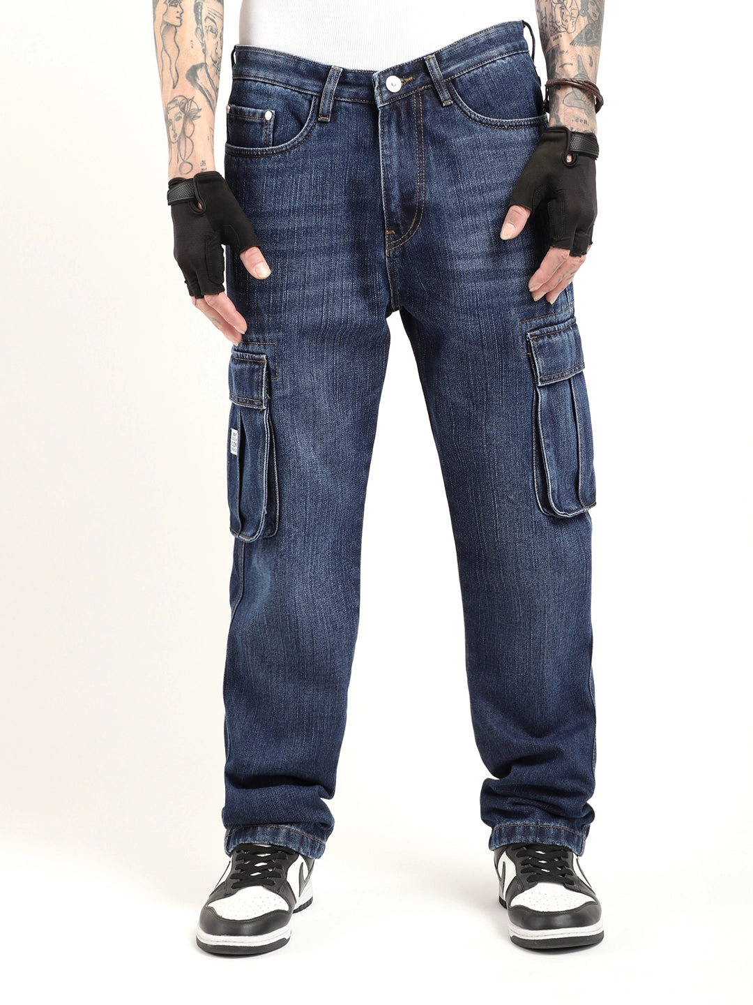 Driftwood Dark Blue Denim Cargo