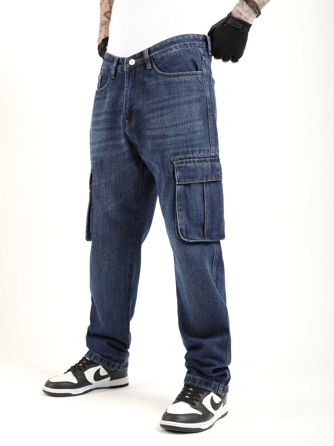 Driftwood Dark Blue Denim Cargo