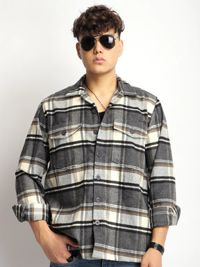 Hampstead Loom Grey Heavy Winter Shirt