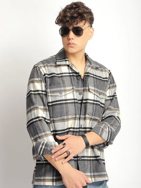 Hampstead Loom Grey Heavy Winter Shirt