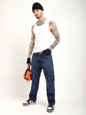 Driftwood Dark Blue Denim Cargo