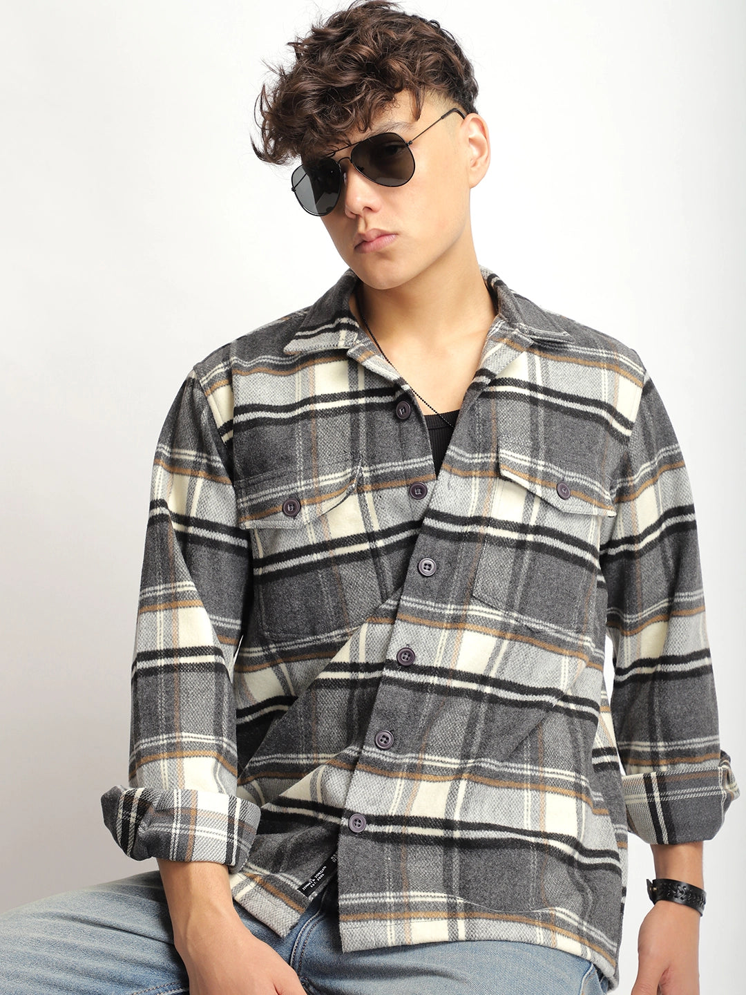 Hampstead Loom Grey Heavy Winter Shirt