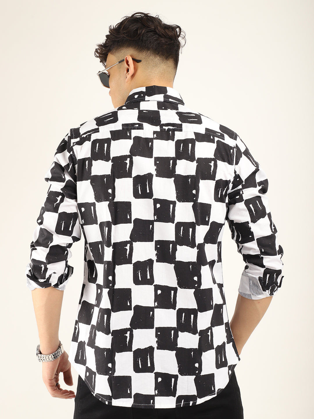 Chess Codd Black Box Print Full Sleeve Shirt