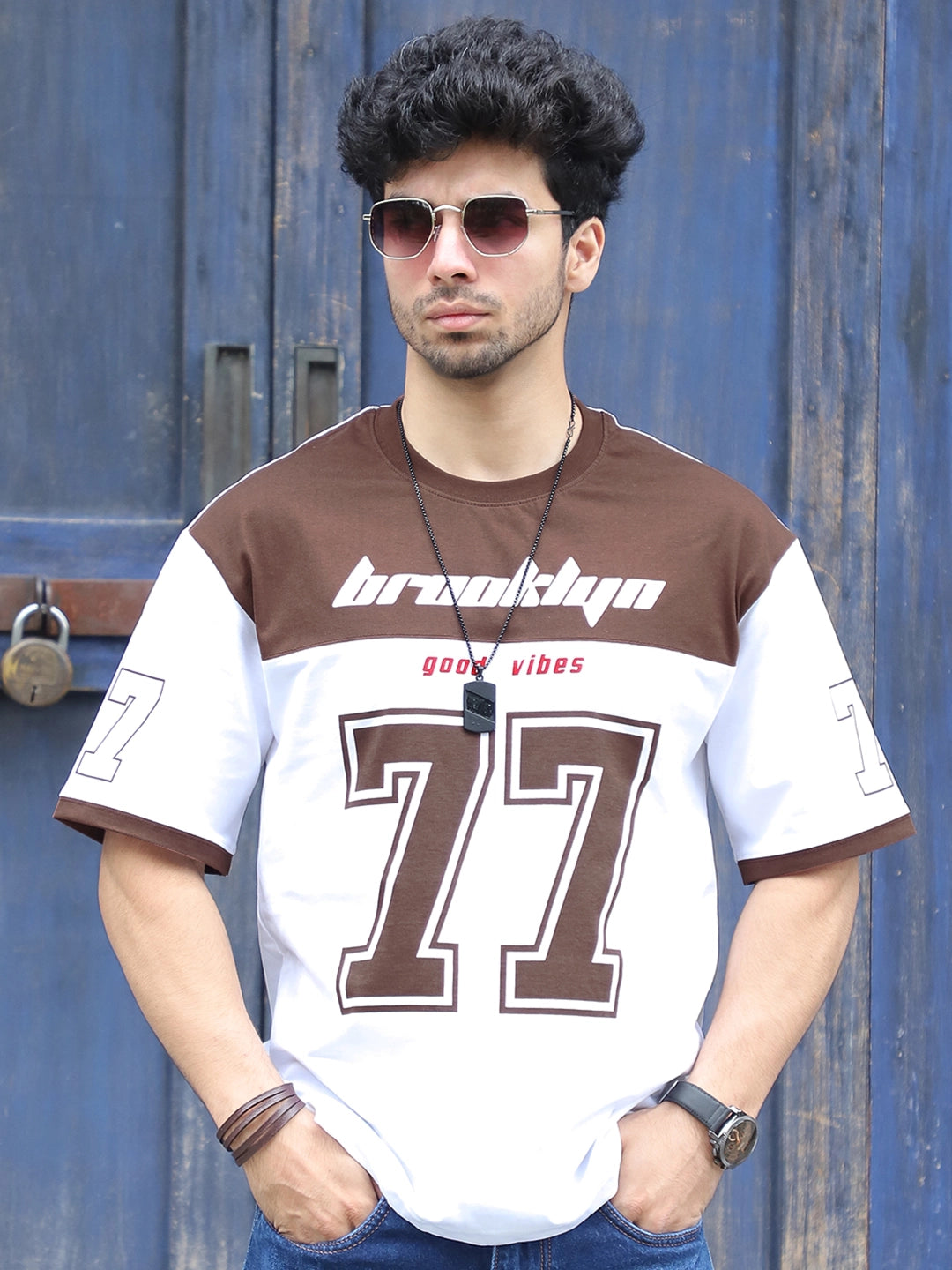 Bad Karma Mocha Brown Oversized Tee