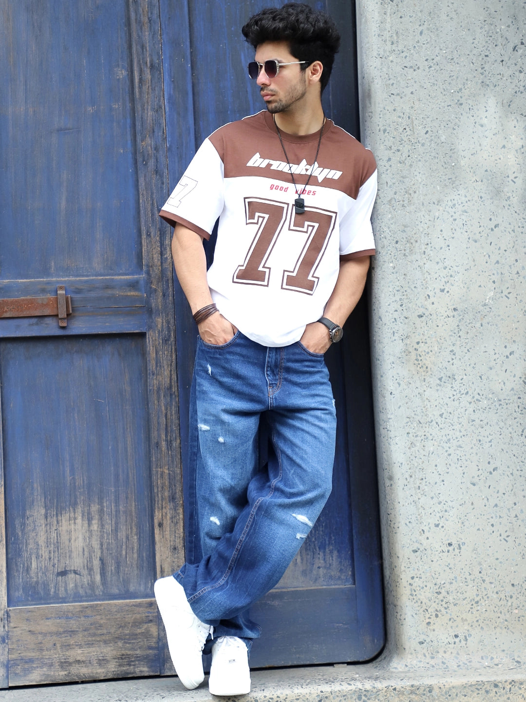 IronStitch Indigo Blue Baggy Fit Denim Jeans