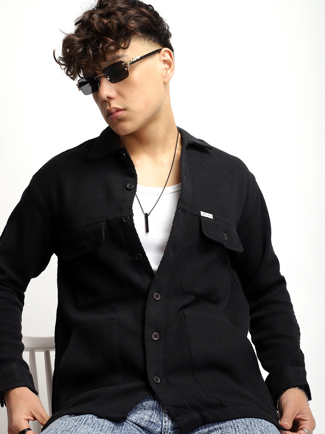 Black Full Sleeve Shacket