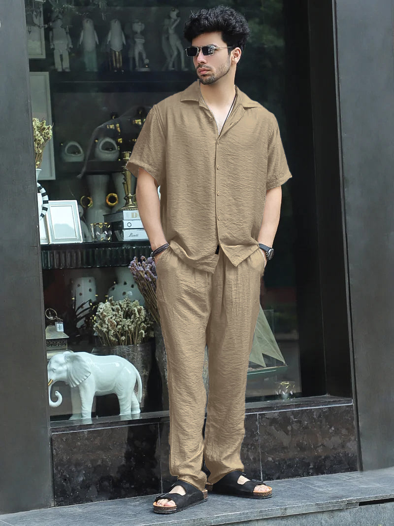 Linen Atlantica Beige Co-Ord Set
