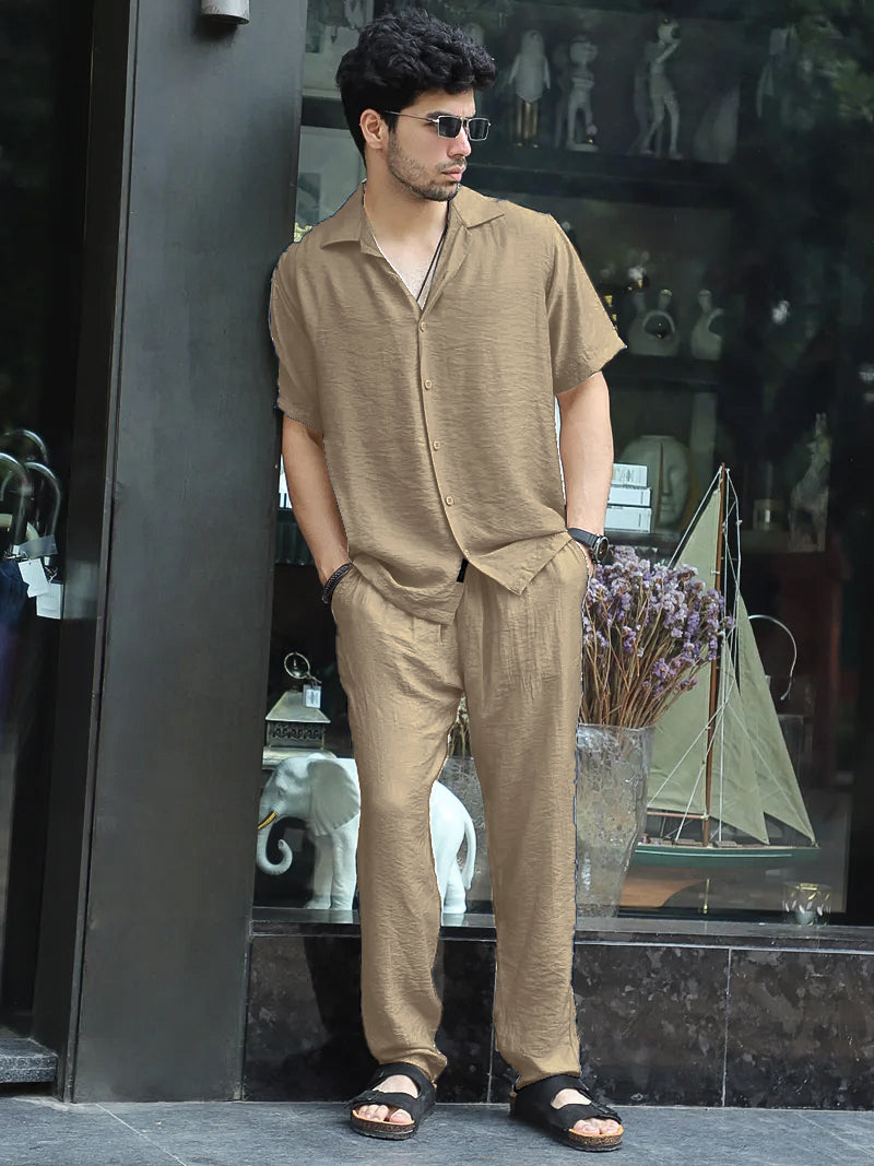 Linen Atlantica Beige Co-Ord Set