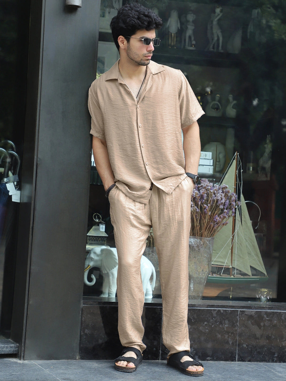 Linen Atlantica Beige Co-Ord Set
